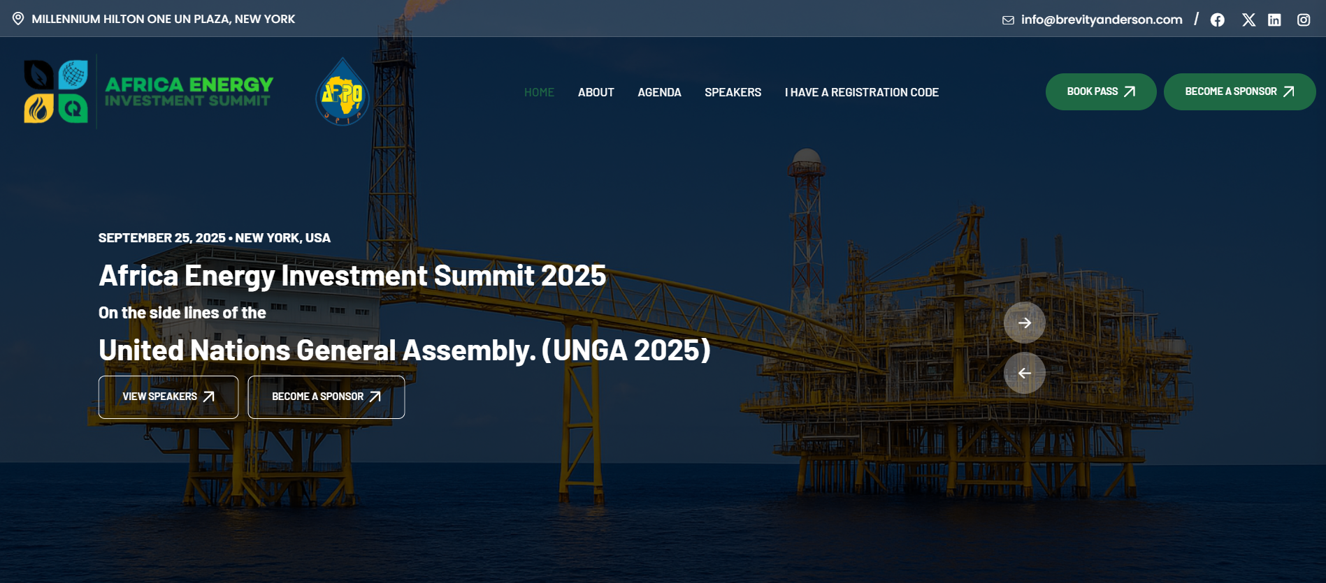 Africa Energy Investment Summit website preview